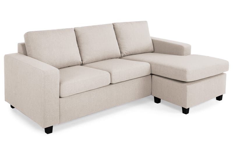 Crazy 3-sits Vändbar L-formad Divansoffa i Tyg - Beige - Möbler - Soffa - Divansoffor & schäslongsoffa