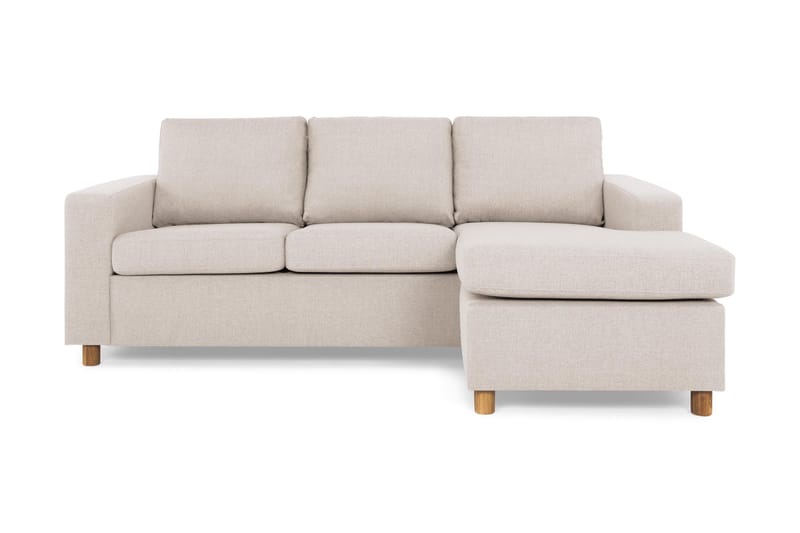 Crazy 3-sits Vändbar L-formad Divansoffa i Tyg - Beige - Möbler - Soffa - Divansoffor & schäslongsoffa - 3 sits soffa med divan