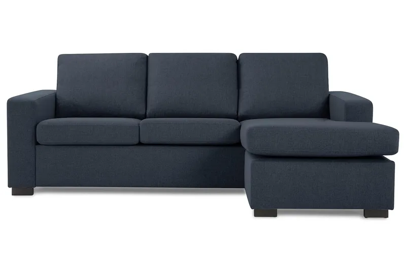 Crazy 3-sits Vändbar L-formad Divansoffa i Tyg - Blå - Möbler - Soffa - Divansoffor & schäslongsoffa - 3 sits soffa med divan