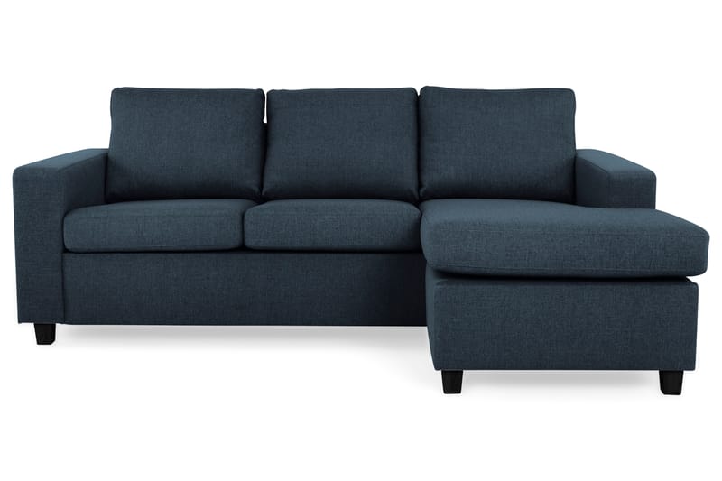 Crazy 3-sits Vändbar L-formad Divansoffa i Tyg - Blå - Möbler - Soffa - Divansoffor & schäslongsoffa