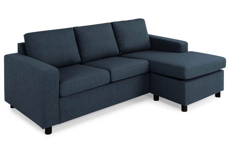 Crazy 3-sits Vändbar L-formad Divansoffa i Tyg - Blå - Möbler - Soffa - Divansoffor & schäslongsoffa - 3 sits soffa med divan