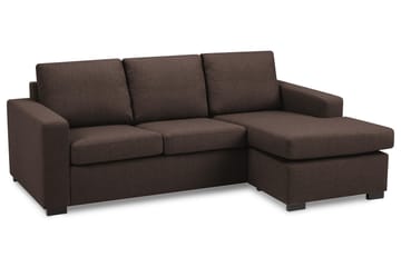 Crazy 3-sits Vändbar L-formad Divansoffa i Tyg - Brun - Möbler - Soffa - Divansoffor & schäslongsoffa