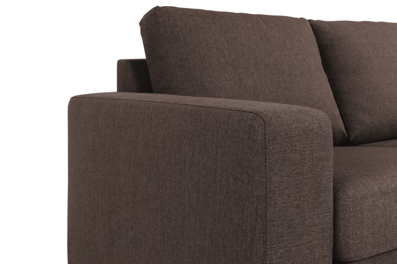 Crazy 3-sits Vändbar L-formad Divansoffa i Tyg - Brun - Möbler - Soffa - Divansoffor & schäslongsoffa