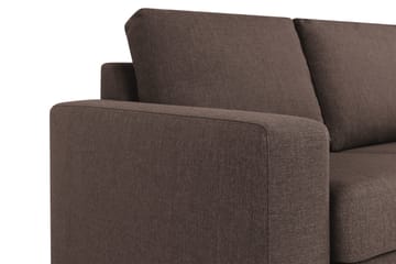Crazy 3-sits Vändbar L-formad Divansoffa i Tyg - Brun - Möbler - Soffa - Divansoffor & schäslongsoffa