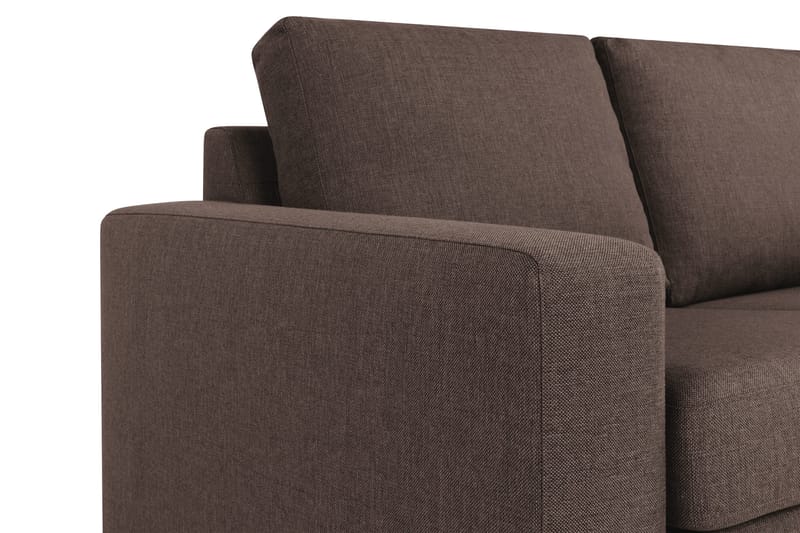 Crazy 3-sits Vändbar L-formad Divansoffa i Tyg - Brun - Möbler - Soffa - Divansoffor & schäslongsoffa - 3 sits soffa med divan
