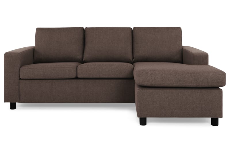 Crazy 3-sits Vändbar L-formad Divansoffa i Tyg - Brun - Möbler - Soffa - Divansoffor & schäslongsoffa