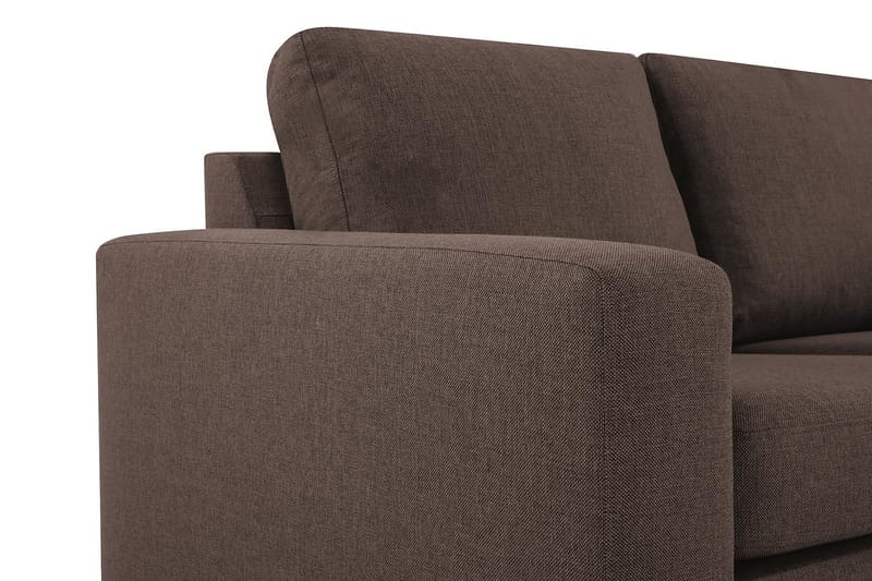 Crazy 3-sits Vändbar L-formad Divansoffa i Tyg - Brun - Möbler - Soffa - Divansoffor & schäslongsoffa - 3 sits soffa med divan