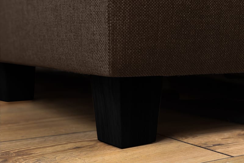 Crazy 3-sits Vändbar L-formad Divansoffa i Tyg - Brun - Möbler - Soffa - Divansoffor & schäslongsoffa - 3 sits soffa med divan