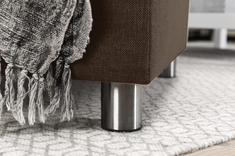 Crazy 3-sits Vändbar L-formad Divansoffa i Tyg - Brun - Möbler - Soffa - Divansoffor & schäslongsoffa - 3 sits soffa med divan