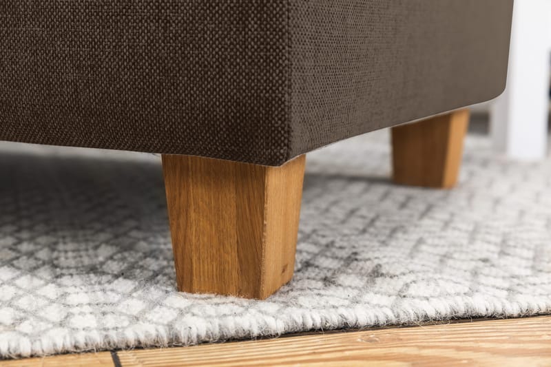 Crazy 3-sits Vändbar L-formad Divansoffa i Tyg - Brun - Möbler - Soffa - Divansoffor & schäslongsoffa - 3 sits soffa med divan