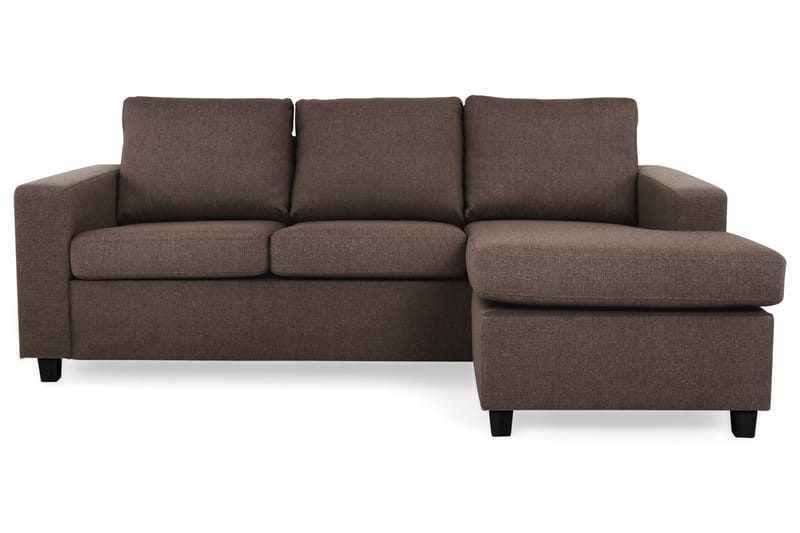 Crazy 3-sits Vändbar L-formad Divansoffa i Tyg - Brun - Möbler - Soffa - Divansoffor & schäslongsoffa
