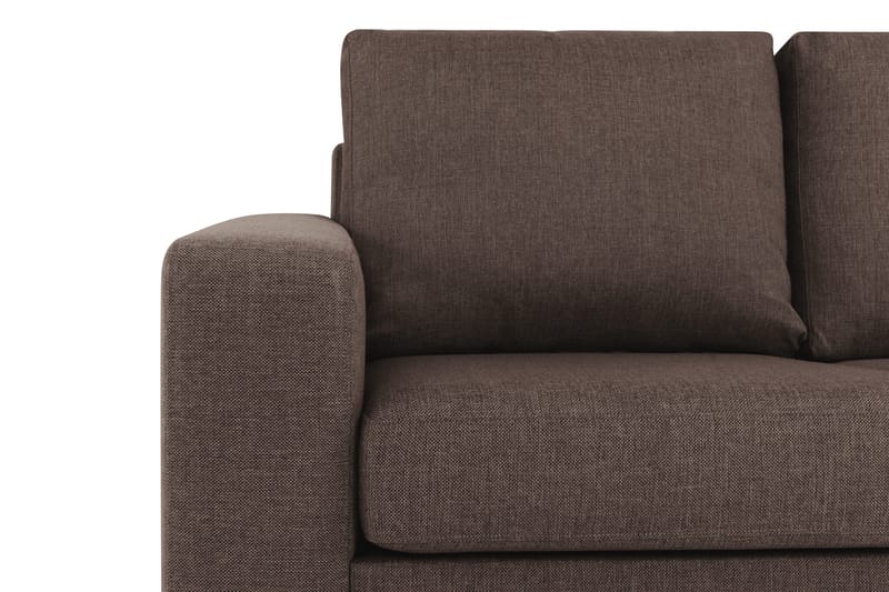Crazy 3-sits Vändbar L-formad Divansoffa i Tyg - Brun - Möbler - Soffa - Divansoffor & schäslongsoffa - 3 sits soffa med divan
