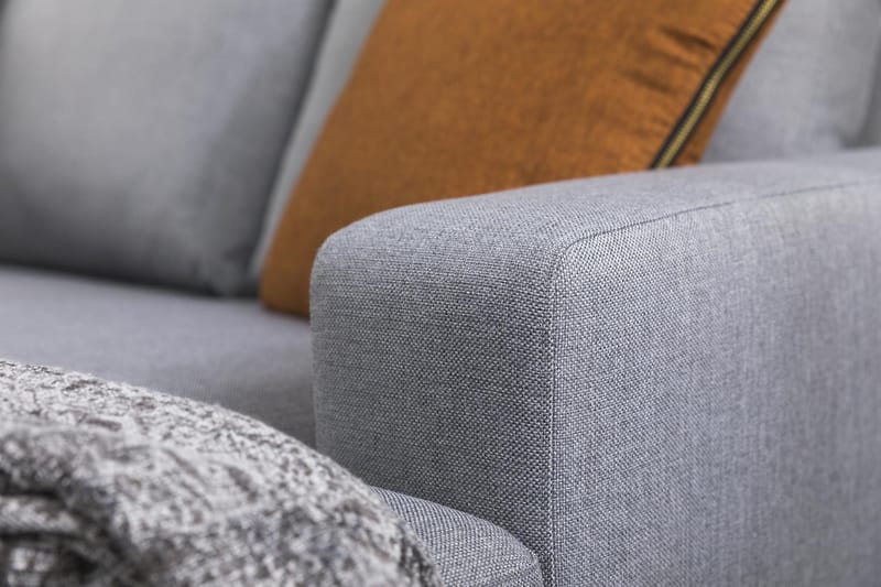 Crazy 3-sits Vändbar L-formad Divansoffa i Tyg - Grå - Möbler - Soffa - Divansoffor & schäslongsoffa - 3 sits soffa med divan