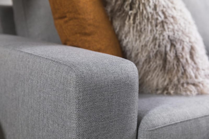 Crazy 3-sits Vändbar L-formad Divansoffa i Tyg - Grå - Möbler - Soffa - Divansoffor & schäslongsoffa - 3 sits soffa med divan