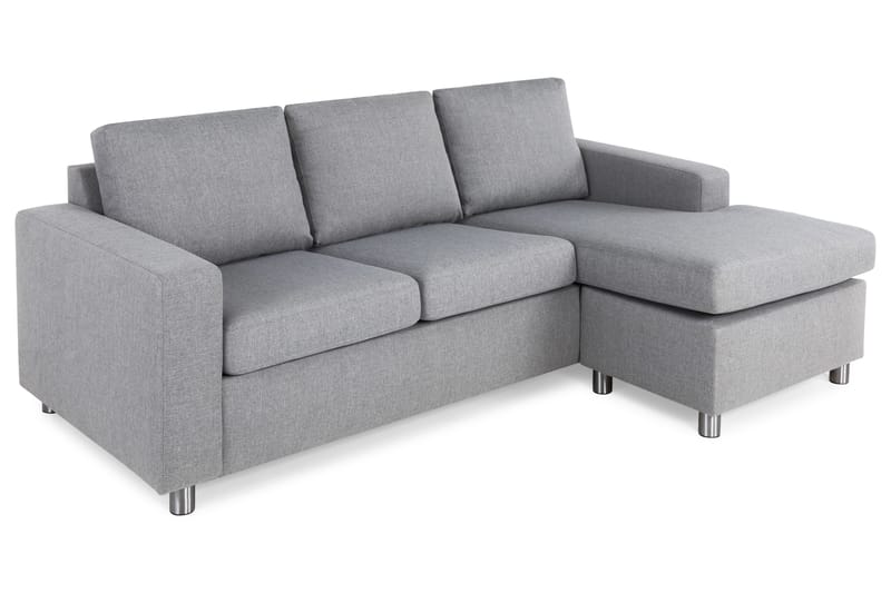 Crazy 3-sits Vändbar L-formad Divansoffa i Tyg - Grå - Möbler - Soffa - Divansoffor & schäslongsoffa - 3 sits soffa med divan