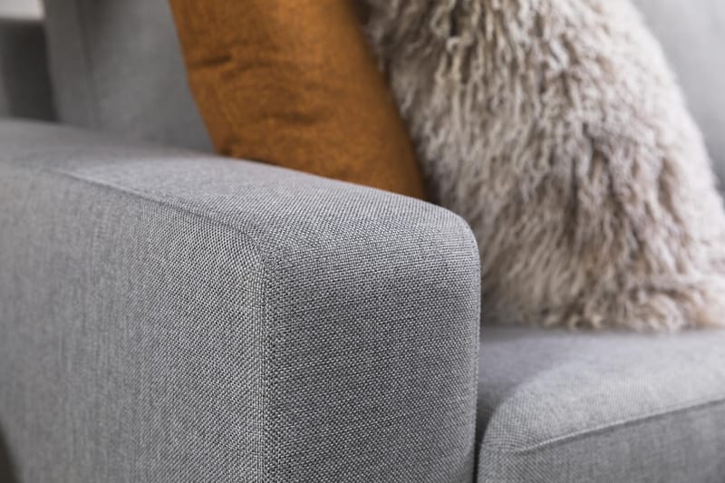 Crazy 3-sits Vändbar L-formad Divansoffa i Tyg - Grå - Möbler - Soffa - Divansoffor & schäslongsoffa