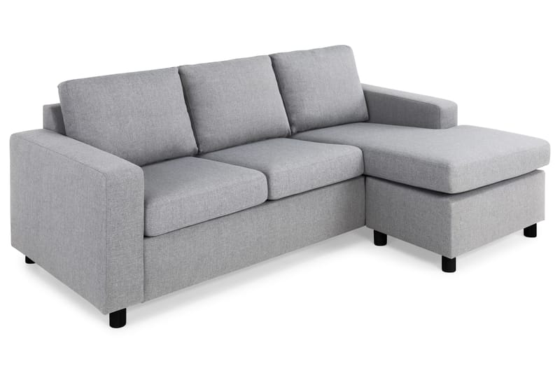 Crazy 3-sits Vändbar L-formad Divansoffa i Tyg - Grå - Möbler - Soffa - Divansoffor & schäslongsoffa - 3 sits soffa med divan