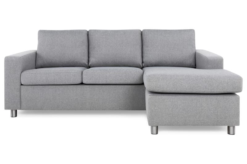 Crazy 3-sits Vändbar L-formad Divansoffa i Tyg - Grå - Möbler - Soffa - Divansoffor & schäslongsoffa