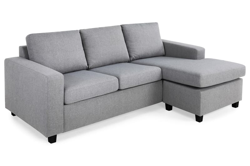 Crazy 3-sits Vändbar L-formad Divansoffa i Tyg - Grå - Möbler - Soffa - Divansoffor & schäslongsoffa