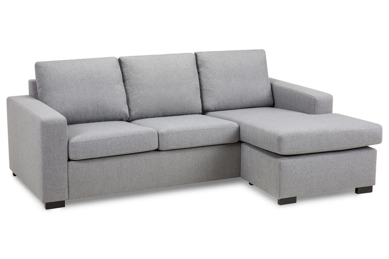 Crazy 3-sits Vändbar L-formad Divansoffa i Tyg - Grå - Möbler - Soffa - Divansoffor & schäslongsoffa - 3 sits soffa med divan
