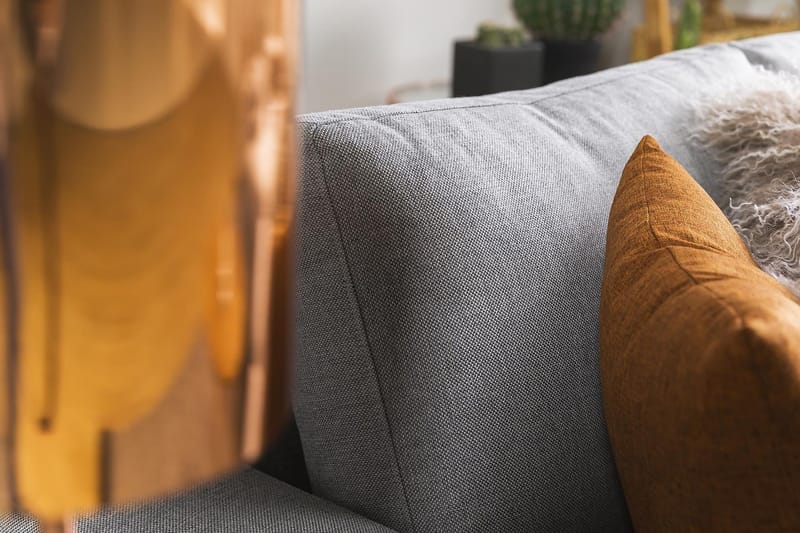 Crazy 3-sits Vändbar L-formad Divansoffa i Tyg - Grå - Möbler - Soffa - Divansoffor & schäslongsoffa - 3 sits soffa med divan