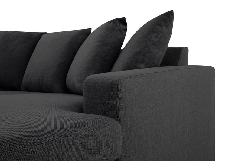 Crazy 3-sits Vändbar L-formad Divansoffa i Tyg inkl Kuvertkuddar - Mörkgrå - Möbler - Soffa - Divansoffor & schäslongsoffa