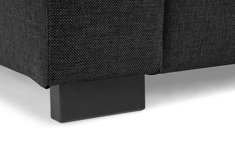 Crazy 3-sits Vändbar L-formad Divansoffa i Tyg inkl Kuvertkuddar - Mörkgrå - Möbler - Soffa - Divansoffor & schäslongsoffa