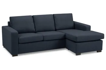 Crazy 3-sits Vändbar L-formad Divansoffa i Tyg - Mörkblå - Möbler - Soffa - Divansoffor & schäslongsoffa