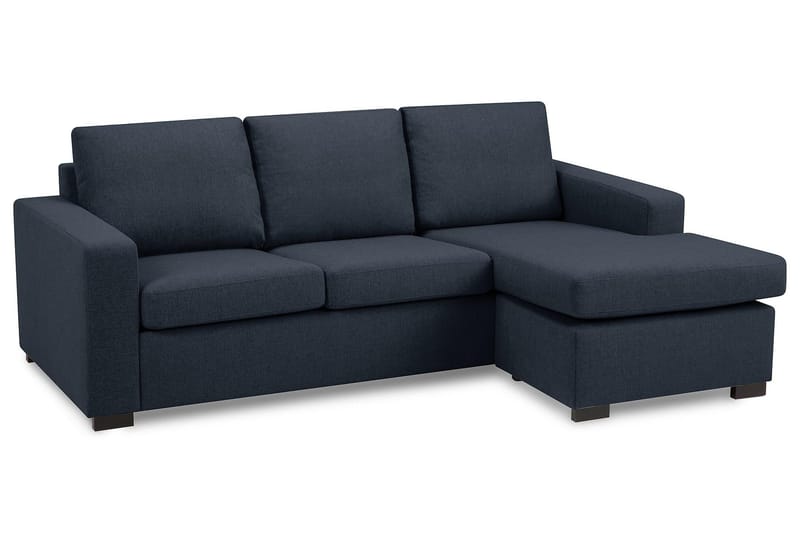 Crazy 3-sits Vändbar L-formad Divansoffa i Tyg - Mörkblå - Möbler - Soffa - Divansoffor & schäslongsoffa