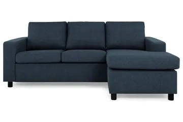 Crazy 3-sits Vändbar L-formad Divansoffa i Tyg - Mörkblå - Möbler - Soffa - Divansoffor & schäslongsoffa
