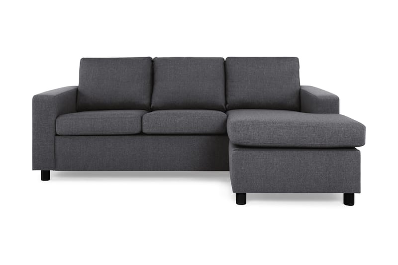 Crazy 3-sits Vändbar L-formad Divansoffa i Tyg - Mörkgrå - Möbler - Soffa - Divansoffor & schäslongsoffa - 3 sits soffa med divan