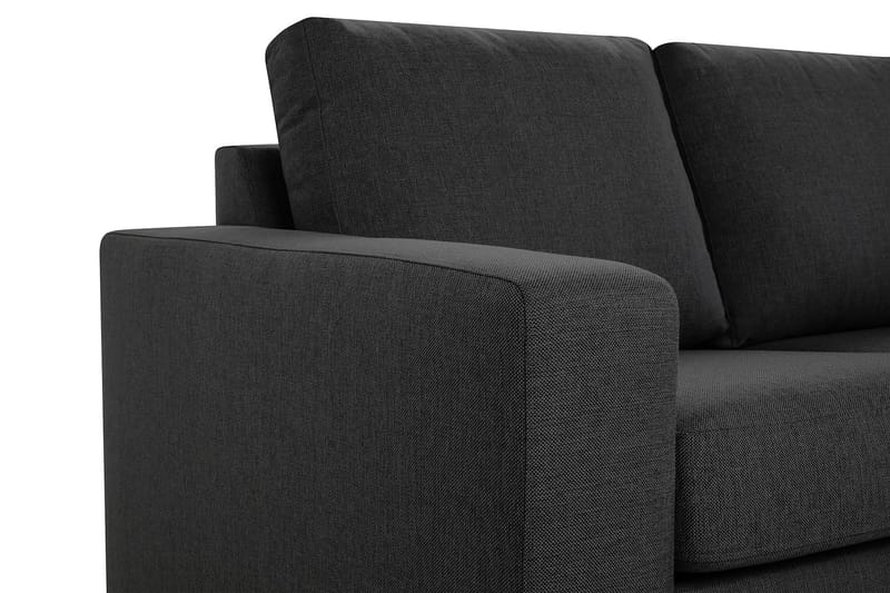 Crazy 3-sits Vändbar L-formad Divansoffa i Tyg - Mörkgrå - Möbler - Soffa - Divansoffor & schäslongsoffa