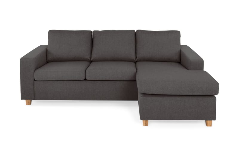 Crazy 3-sits Vändbar L-formad Divansoffa i Tyg - Mörkgrå - Möbler - Soffa - Divansoffor & schäslongsoffa