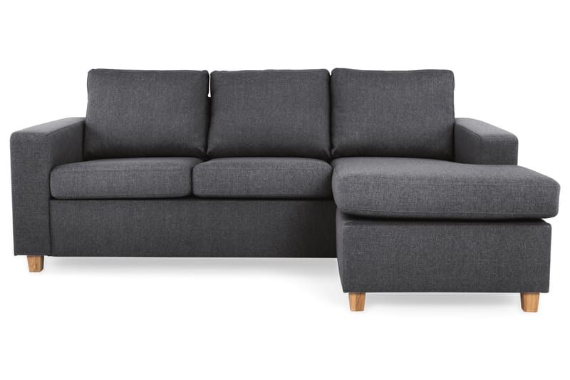 Crazy 3-sits Vändbar L-formad Divansoffa i Tyg - Mörkgrå - Möbler - Soffa - Divansoffor & schäslongsoffa