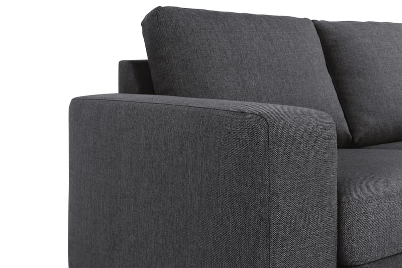 Crazy 3-sits Vändbar L-formad Divansoffa i Tyg - Mörkgrå - Möbler - Soffa - Divansoffor & schäslongsoffa