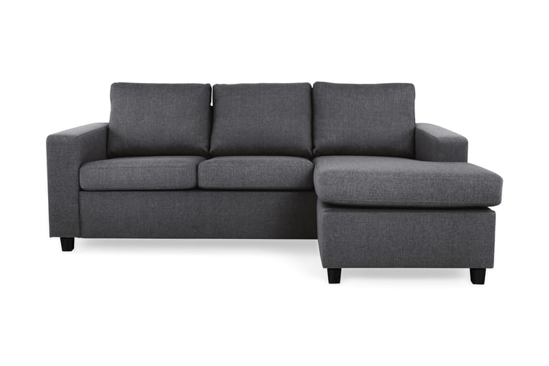 Crazy 3-sits Vändbar L-formad Divansoffa i Tyg - Mörkgrå - Möbler - Soffa - Divansoffor & schäslongsoffa