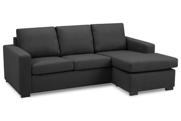 Crazy 3-sits Vändbar L-formad Divansoffa i Tyg - Mörkgrå - Möbler - Soffa - Divansoffor & schäslongsoffa