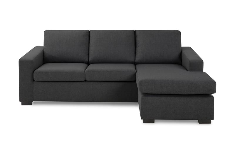 Crazy 3-sits Vändbar L-formad Divansoffa i Tyg - Mörkgrå - Möbler - Soffa - Divansoffor & schäslongsoffa - 3 sits soffa med divan
