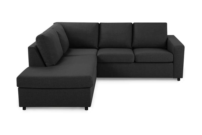 Crazy 3-sits Vänstervänd L-formad Schäslongsoffa i Tyg - Antracit - Möbler - Soffa - Divansoffor & schäslongsoffa