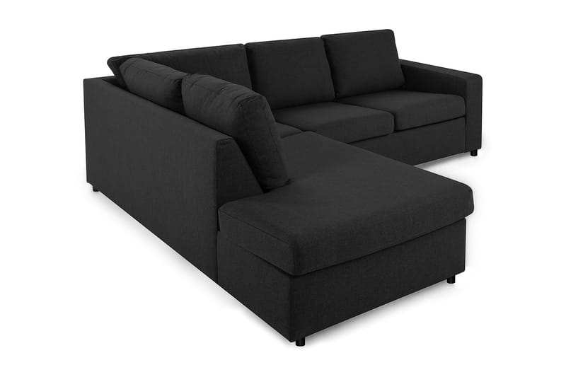 Crazy 3-sits Vänstervänd L-formad Schäslongsoffa i Tyg - Antracit - Möbler - Soffa - Divansoffor & schäslongsoffa