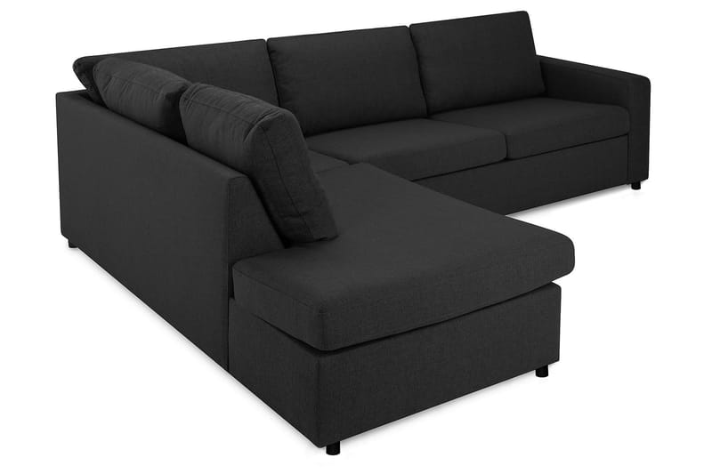 Crazy 3-sits Vänstervänd L-formad Schäslongsoffa i Tyg - Antracit - Möbler - Soffa - Divansoffor & schäslongsoffa
