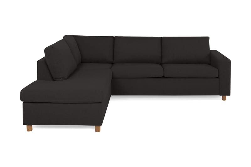 Crazy 3-sits Vänstervänd L-formad Schäslongsoffa i Tyg - Antracit - Möbler - Soffa - Divansoffor & schäslongsoffa