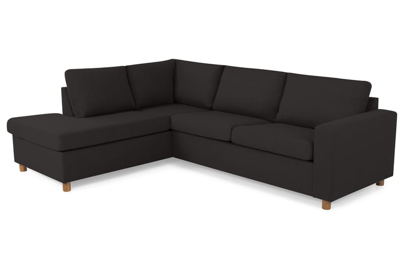 Crazy 3-sits Vänstervänd L-formad Schäslongsoffa i Tyg - Antracit - Möbler - Soffa - Divansoffor & schäslongsoffa