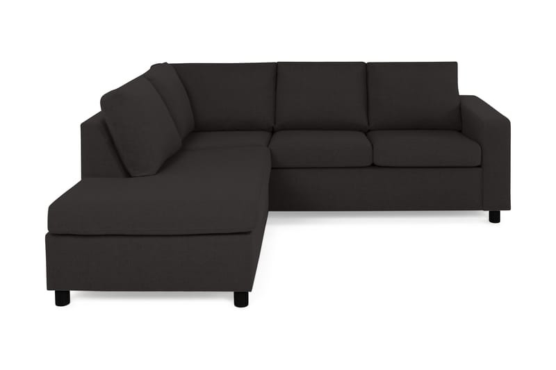 Crazy 3-sits Vänstervänd L-formad Schäslongsoffa i Tyg - Antracit - Möbler - Soffa - Divansoffor & schäslongsoffa