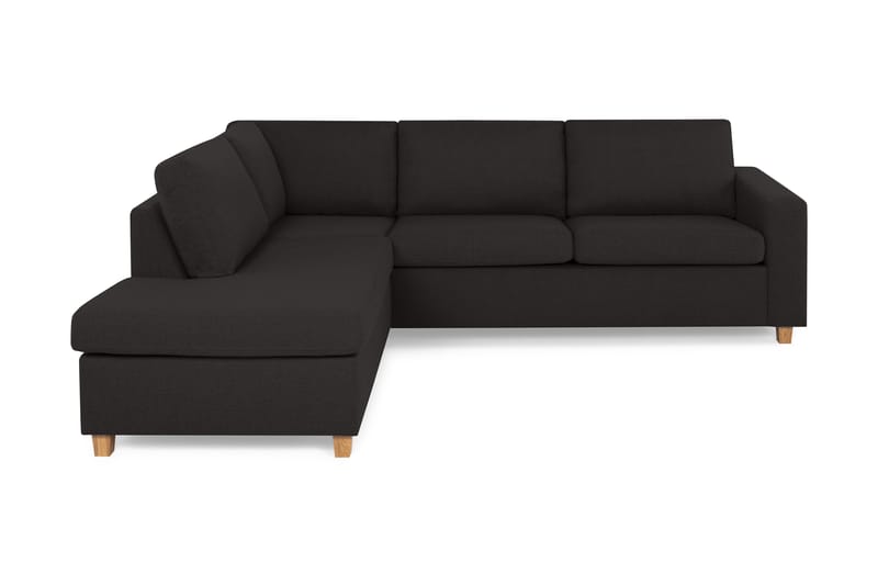 Crazy 3-sits Vänstervänd L-formad Schäslongsoffa i Tyg - Antracit - Möbler - Soffa - Divansoffor & schäslongsoffa