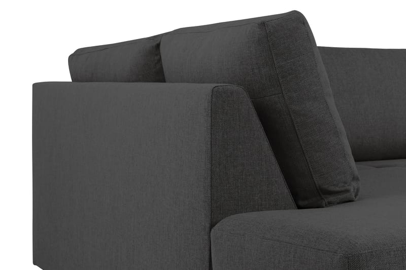 Crazy 3-sits Vänstervänd L-formad Schäslongsoffa i Tyg - Antracit - Möbler - Soffa - Divansoffor & schäslongsoffa