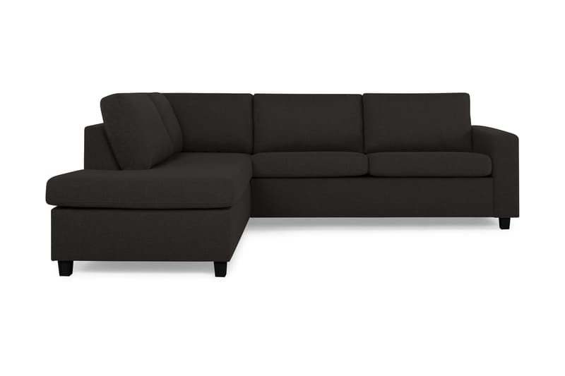 Crazy 3-sits Vänstervänd L-formad Schäslongsoffa i Tyg - Antracit - Möbler - Soffa - Divansoffor & schäslongsoffa