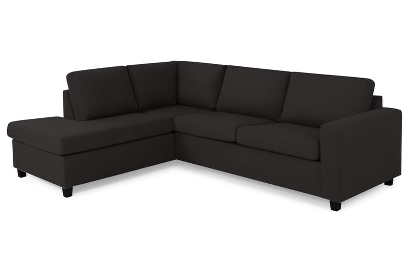 Crazy 3-sits Vänstervänd L-formad Schäslongsoffa i Tyg - Antracit - Möbler - Soffa - Divansoffor & schäslongsoffa