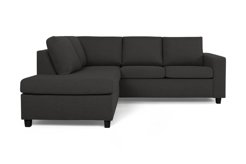 Crazy 3-sits Vänstervänd L-formad Schäslongsoffa i Tyg - Antracit - Möbler - Soffa - Divansoffor & schäslongsoffa