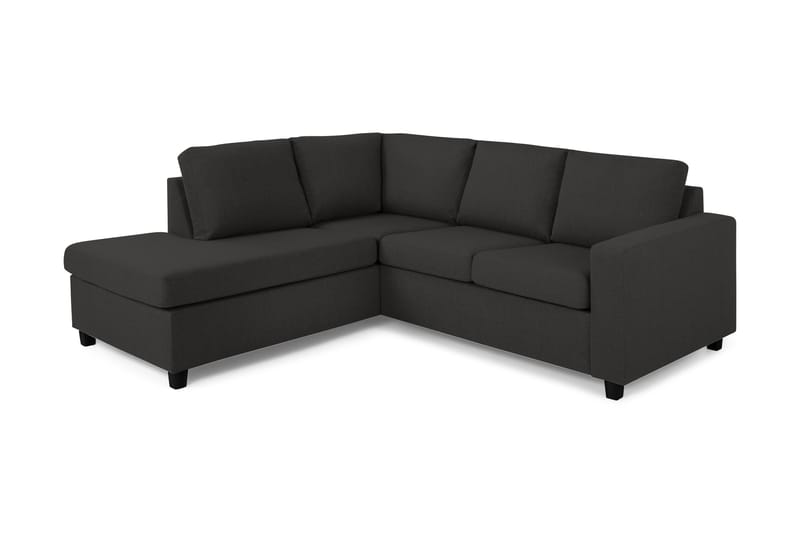 Crazy 3-sits Vänstervänd L-formad Schäslongsoffa i Tyg - Antracit - Möbler - Soffa - Divansoffor & schäslongsoffa